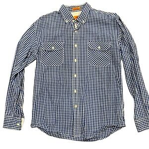 ROCHAS PARIS Vintage Fit Cotton Button Down Shirt Gingham Medium Preppy